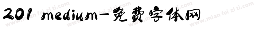 201 medium字体转换